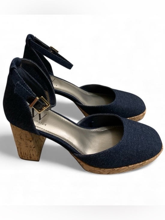 Worthington Shoes - Worthington Denim Panama Cork Block Chunky Heel Women’s Size 7 Patriotic Pumps V